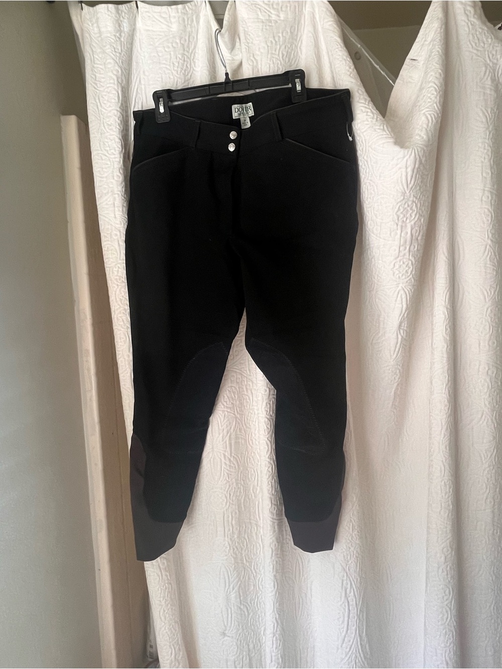 Women's Black Riding Breeches with Grip Knee Patches